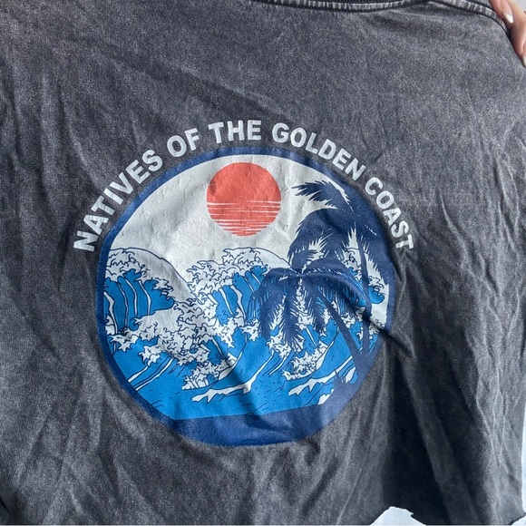 Natives of the Golden Coast Grey Graphic Crop Tee - Picture 3 of 3